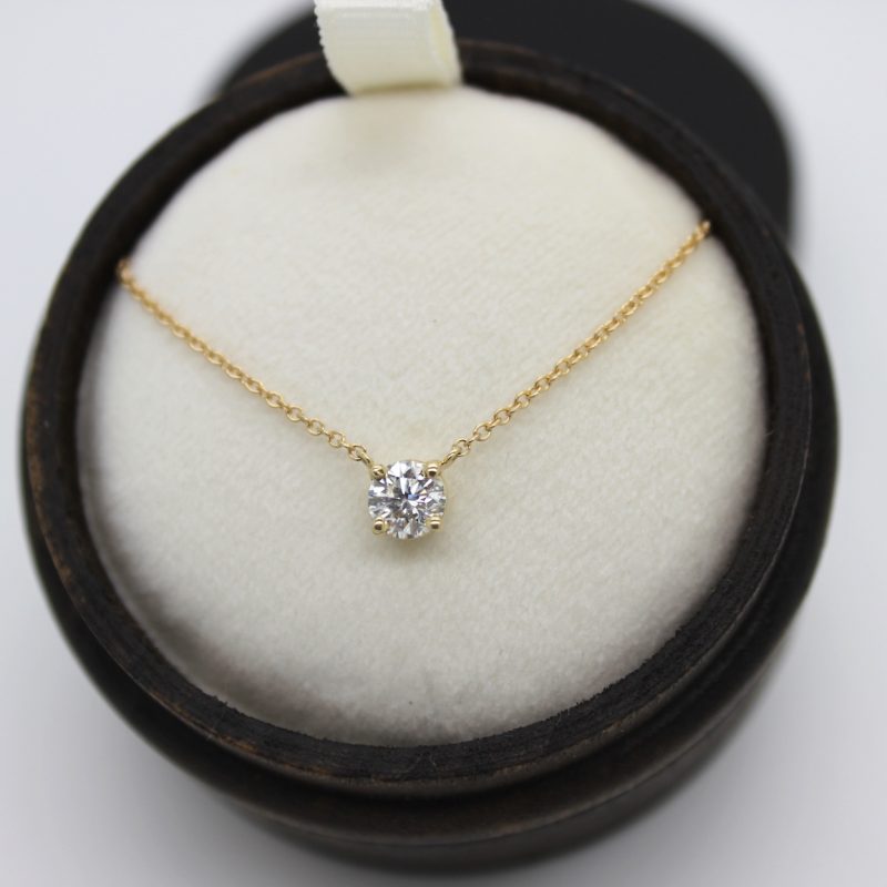 floating diamond necklace