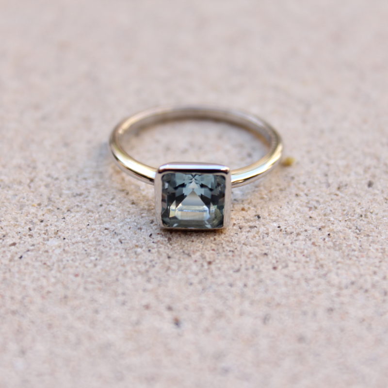 aquamarine bezel setting ring