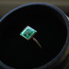 emerald bezel setting ring