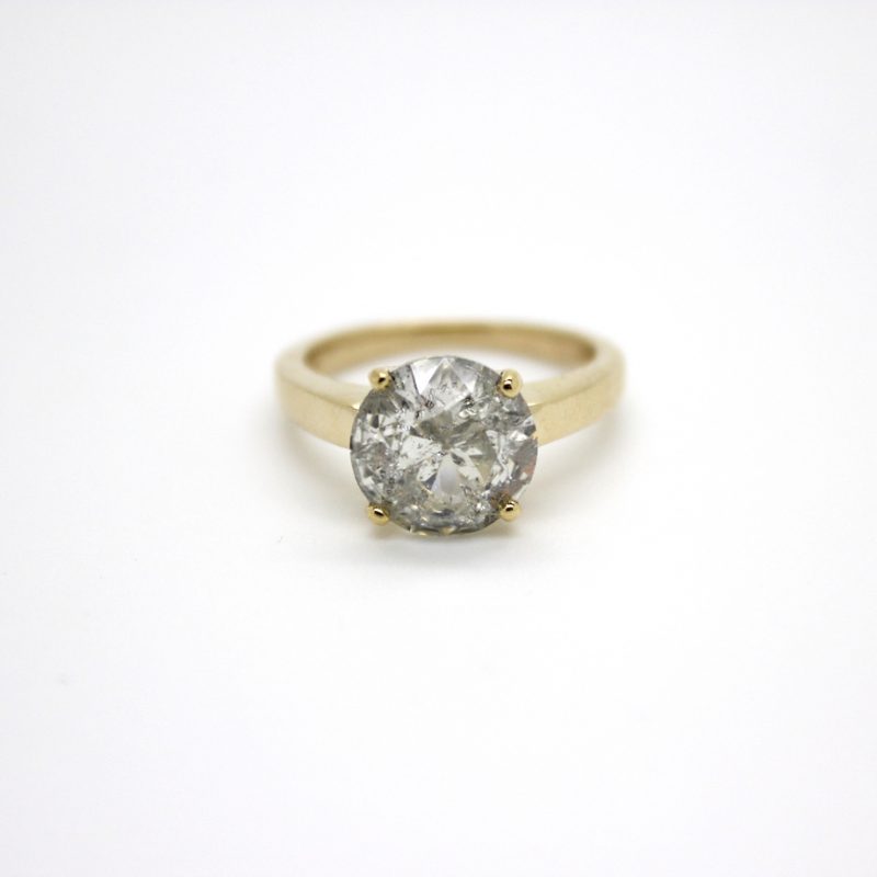 salt and pepper diamond ring