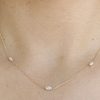 marquise diamond necklace minimalist style