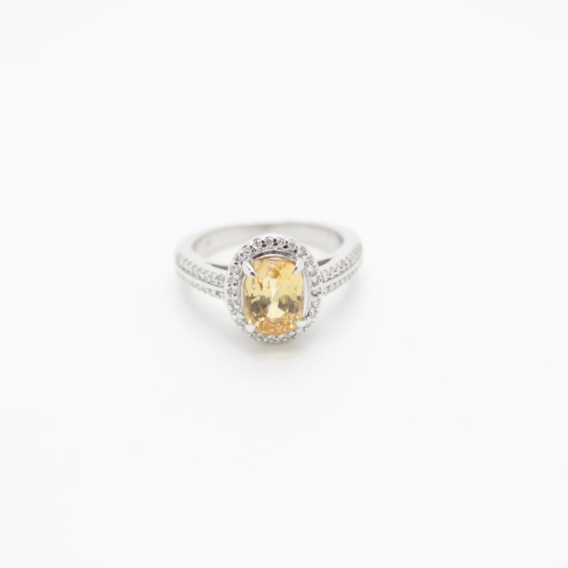 Orangey yellow sapphire