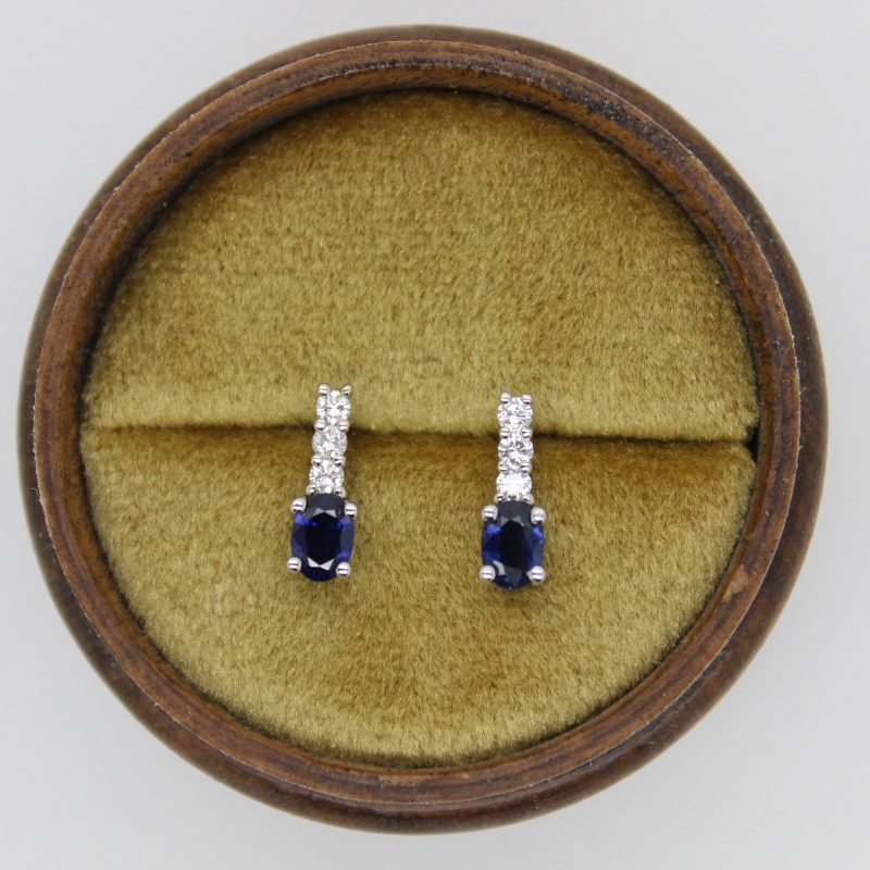 sapphire and diamond earrings