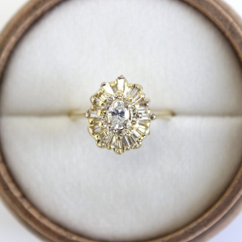 ballerina style diamond ring