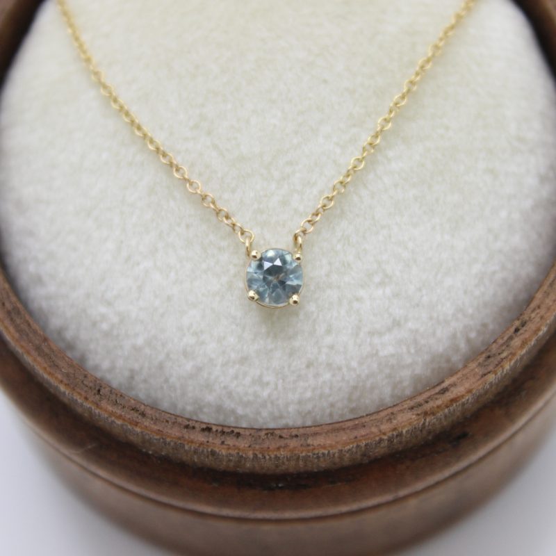 teal sapphire necklace