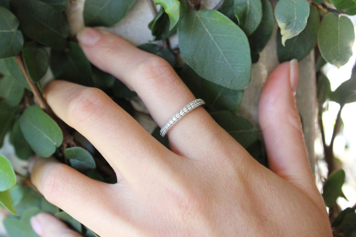 white gold diamond wedding band