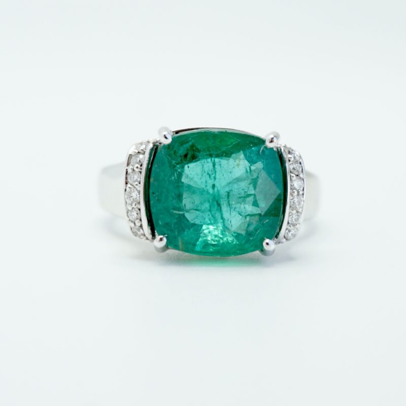 Zambian emerald ring